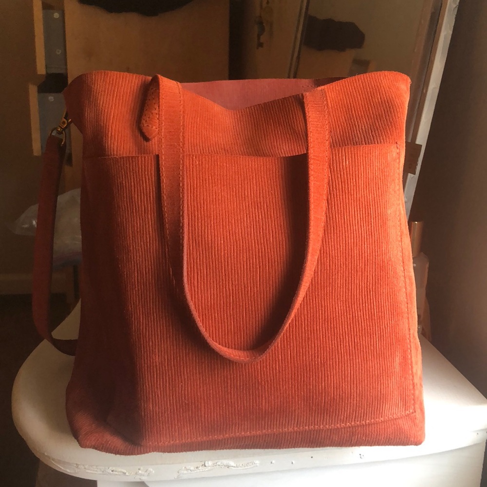 Madewell Medium Transport Tote, Corduroy Suede